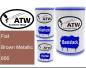 Preview: Fiat, Brown Metallic, 856: 500ml Lackdose + 500ml Klarlack + 250ml Härter - Set, von ATW Autoteile West.